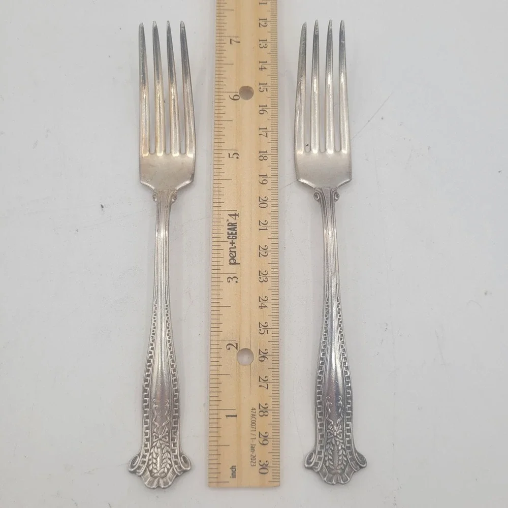 2 AS Co World Brand Dinner Forks Replacement‎ Stainless Dinner Fork Wreath Bow